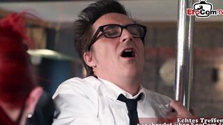 Dancer gangbangs businessmen