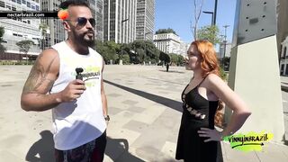 Vinny meets a redhead on the street and takes her to his apartment to fuck her!