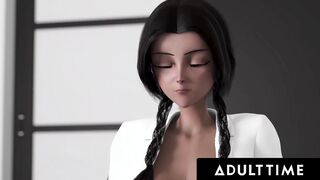 CUSTOMER SERVICE - Long Titty Futanari Sex Addict Offer Coworker GUSHING JIZZED After Being Fired!