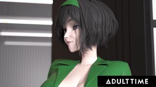 CUSTOMER SERVICE - Long Titty Futanari Sex Addict Offer Coworker GUSHING JIZZED After Being Fired!
