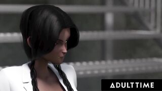 CUSTOMER SERVICE - Long Titty Futanari Sex Addict Offer Coworker GUSHING JIZZED After Being Fired!