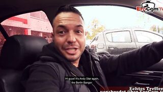 Fucking inside the vehicle at the drive-into with a vulgar MILF