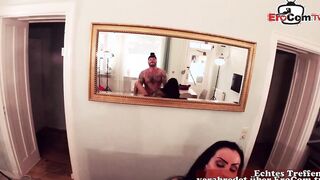 Ebony-haired cougar secretly recorded pov having sex