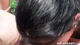 Bi-Curious bitches gangbanged inside the woods