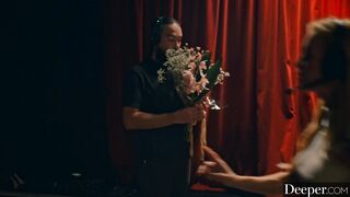 Deeper. Burlesque stripper Kira gets creampied at afterparty