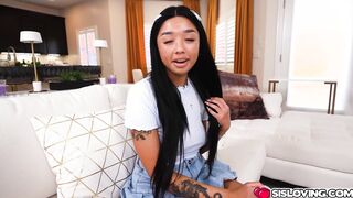 Gia Dibella learning how to give a proper blowjob