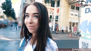 Sweet teenagers with mini hooters seduces for sex inside the hotel