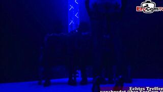 Anal gang bang inside the gentlemen's club with a goddess whore