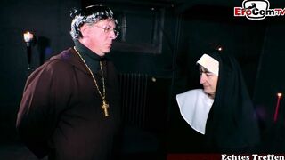 Sex inside church with an mature nun
