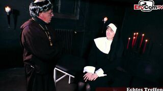 Sex inside church with an mature nun
