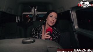 Strange man spontaneously fucks inside outdoors during a casting