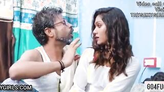 Indian desi Sexy Girlfriend Hardcore Sex With her Boyfriend and Father Threeesome sex