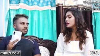 Indian desi Sexy Girlfriend Hardcore Sex With her Boyfriend and Father Threeesome sex