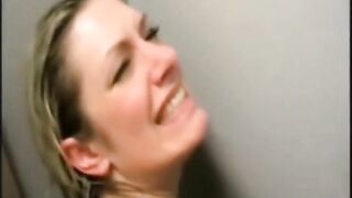 German Blonde Blowjob in a Schwimmbad!
