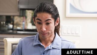 ADULT TIME - 18 Exhibitionist Charly Summer Flashes Stepsis' Bf With Her Cunt!
