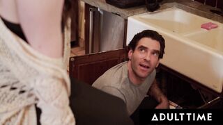 ADULT TIME - Alison Rey Wants Handsome Plumber To Catch Her Masturbating! THEY BONED!