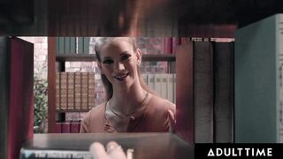 ADULT TIME - T-cunt with mouth Ariel Demure Fucks Charming PAWG Into Outdoor Library Without Getting Caught!