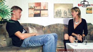 Skinny German old lady needs young penis