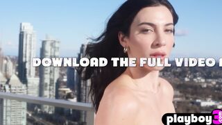 Hot posing during interview for Playboy