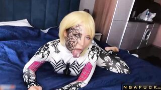 Anti Venom Deep Sucking and Sensual Fucking Cosplay