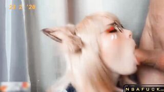 Stepsister Sucks Neighbors Dick and Swal