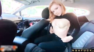 Redhaired StepSister Sucked Taxi Drivers