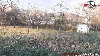 Experienced German ex-wife fucks mature farmer