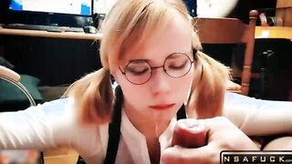 Cute Excellent StepSister Diligently Sucks Dick
