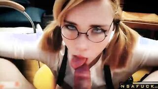 Cute Excellent StepSister Diligently Sucks Dick