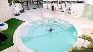 Hot MILF Ava seduces stranger at hotel