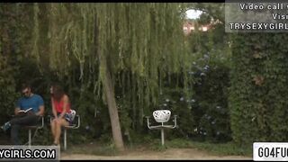 Indian college Couple In the bushes in public Park Sex