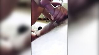 Skinny Twink Slut Sucks Daddy's Cock