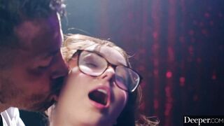 Deeper. Timid Leana is leashed and fuck rough by domina Maximo