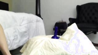 Blonde Amateur Babe Anal Play with Hitachi on Webcam