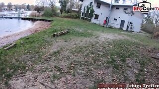 Outdoors quickie at a real German sex seen