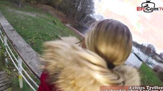 Outdoors quickie at a real German sex seen