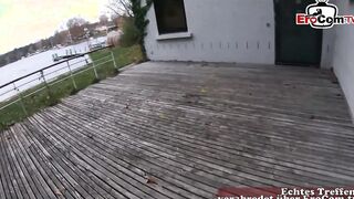 Outdoors quickie at a real German sex seen