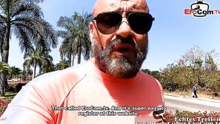 Vacation date with dark haired cougar and sex tourist