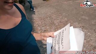 Slender young woman picked up for a nailed seen