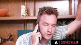 DEVILS VIDEO - Adorable 18yo Blonde Kay Tasty Deepthroats And Fucks Her Stepbrother's Penis