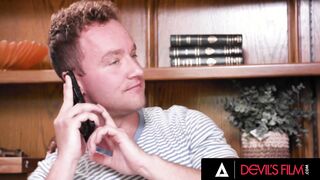 DEVILS VIDEO - Adorable 18yo Blonde Kay Tasty Deepthroats And Fucks Her Stepbrother's Penis