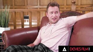 DEVILS VIDEO - Adorable 18yo Blonde Kay Tasty Deepthroats And Fucks Her Stepbrother's Penis