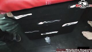 German sperm party with group sex with three cunt with mouth