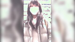 Asian Crossdresser Cums Outside