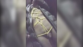 Asian Crossdresser Cums Outside