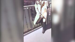 Asian Crossdresser Cums Outside