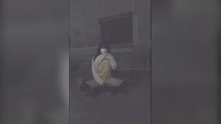 Asian Crossdresser Cums Outside