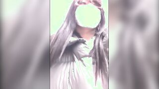 Asian Crossdresser Cums Outside