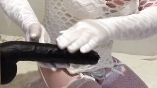 Emo Twink Fucks Huge Black Dildo