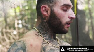 HETEROFLEXIBLE - Buds Skyy Knox & Tony D'Angelo Make Excuses To Jerk Off & Try Anal On Camping Trip